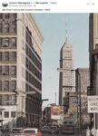 1965 Minneapolis, MN 8th Street looking East Foshay Tower FB