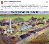 1909 ca. Minneapolis, MN Wonderland Amusement Park postcard FB