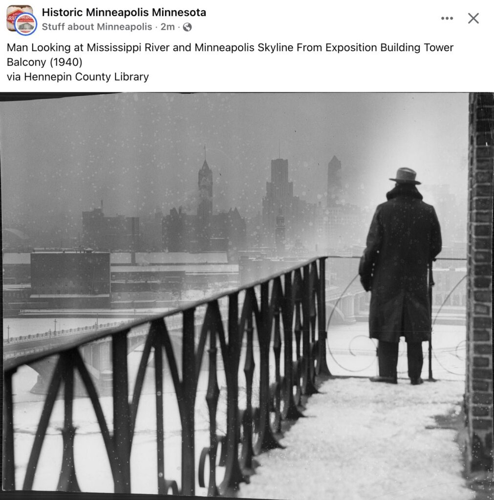 1940 Minneapolis, MN Skyline from Exposition Building Tower FB