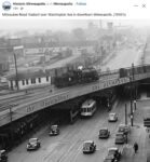 1940s Minneapolis, MN Milwaukee Road Viaduct over Washington AVE FB