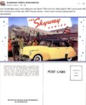 1941 STUDEBAKER The Skyway SERIES postcard FB