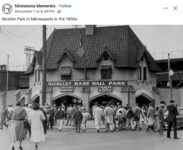 1950s Minneapolis, MN Nicollet Base Ball Park FB