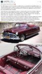 1951 HUDSON Hornet Convertible maroon Fb