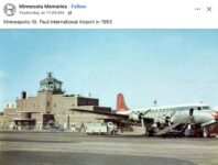 1953 MSP Airport postcard FB