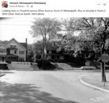 1954 Minneapolis, MN Looking west FRanklin & Oliver Ave South FB