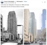1960 Minneapolis, MN 6th Street near Marquette and ca. 2020 FB