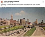 1965 ca. Minneapolis, MN Downtown Curtis Hotel postcard FB