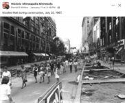 1967 7 20 Minneapolis, MN Nicollet Avenue reconstruction FB