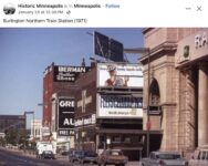 1971 Minneapolis, MN Burlington Great Northern Train Station FB