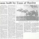 1986 5 24 CASE First car entered in first Indy was built by Case of Racine by John Van Thiel article the Journal Times Racine, WIS xerox page 71 GC