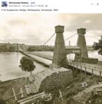 1855 Minneapolis, MN First Suspension Bridge FB
