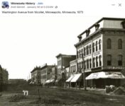 1873 Minneapolis, MN Washington Avenue from Nicollet FB