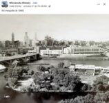 1940 MInneapolis, MN Skyline from over river FB