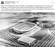 1960s ca. Bloomington, MN Concept Plans for Metropolitan Sports Complex FB