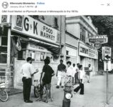 1970s Minneapolis, MN G & K Food Market on Plymouth Avenue FB