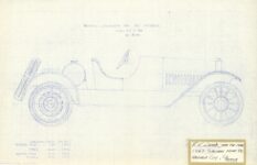 1978 ca. 1915 NATIONAL design by R. K. White “The Tin Man” side view drawing