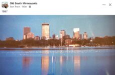 1987 Minneapolis, MN Skyline over lake FB