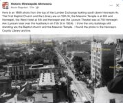 1889 Minneapolis, MN South down Hennepin Avenue FB