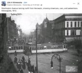 1910 Minneapolis, MN Washington Avenue and Hennepin FB