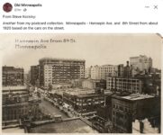 1920 ca. Minneapolis, MN Hennepin Avenue from 8th Street postcard FB