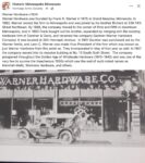 1924 ca. Minneapolis, MN Warner Hardware FB
