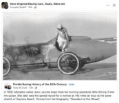 1926 Racing Joan Lacosta leaps from burning racer FB