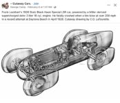 1928 STUTZ Black Hawk Special LSR cutaway drawing FB