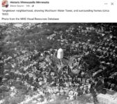 1932 Minneapolis, MN Birdseye view Tangletown neighborhood FB