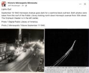 1942 9 10 Minneapolis, MN Hennepin Avenue Blackout FB