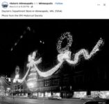 1954 Minneapolis, MN Dayton’s Christmas lights FB