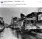 1954 Minneapolis, MN Last streetcar FB