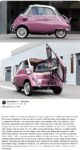 1958 BMW Isetta 300 lavender microcar FB