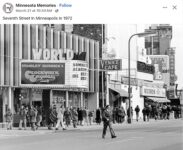 1972 Minneapolis, MN Seventh Street and Hennepin FB
