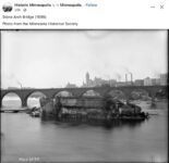 1899 5 27 Minneapolis, MN Stone Arch Bridge and Spirit Island FB