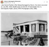 1925 7 8 Minneapolis, MN Lake Harriet Pavillion storm damage FB