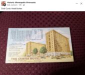 1938 ca. Minneapolis, MN Curtis Hotel postcard FB