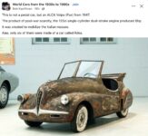 1947 ALCA Volpe (Fox) 125 ci microcar FB