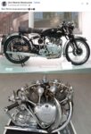 1950 ca. VINCENT HRD motorcycle and engine FB