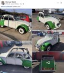 1950s ca. CITROEN 2CV green and white FB