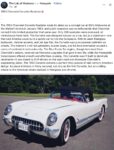 1953 CHEVROLET Corvette Roadster FB