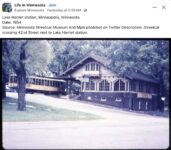 1954 Minneapolis, MN Lake Harriet Streetcar Station FB