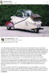 1955 MESSERSCHMITT KR-175-2B 3-Wheeler FB