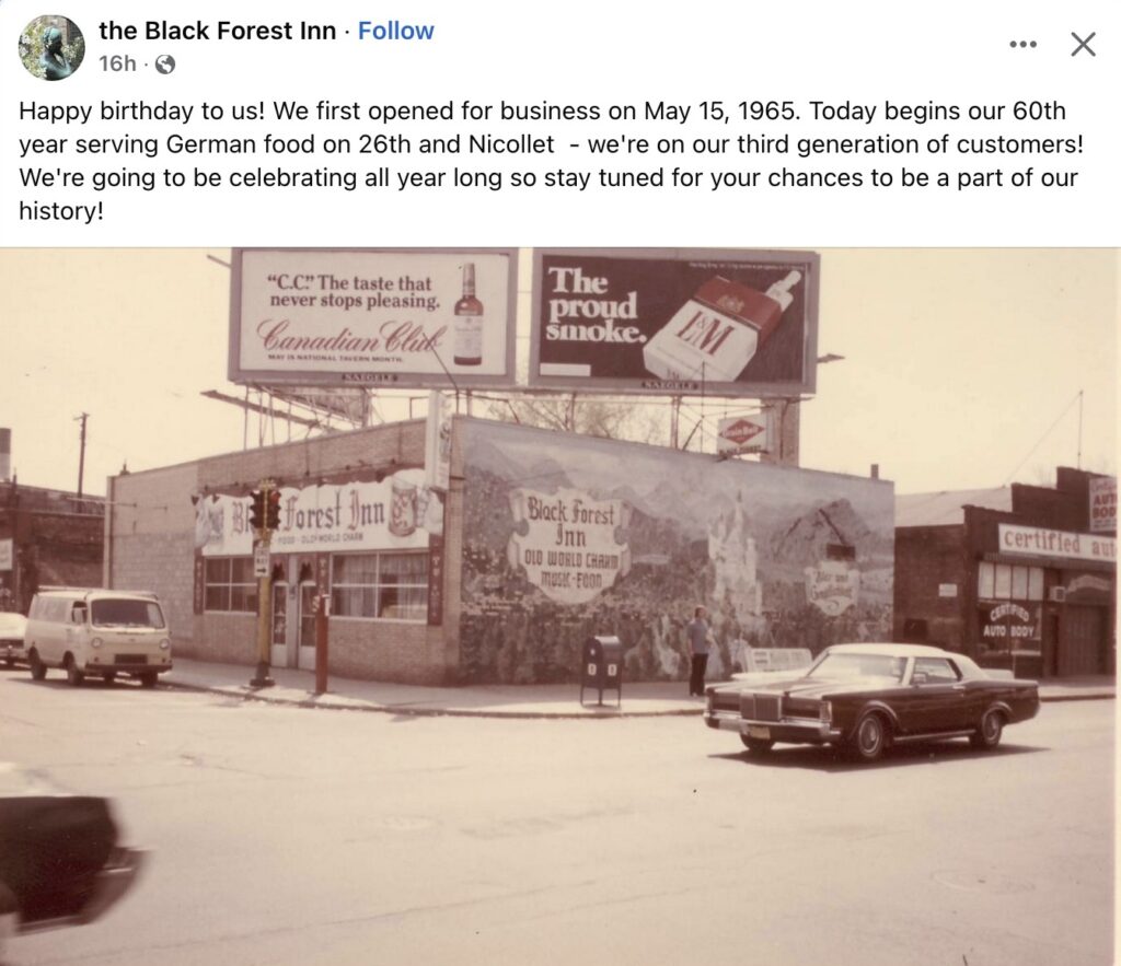 1965 5 15 Minneapolis, MN Black Forest In 26th and Nicollet FB