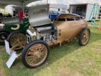 2025 6 28 Indy Legends at Lucas Oil Indianapolis Raceway Park 1917 MILLER Golden Submarine Racer front left