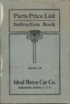 1913 STUTZ Parts Price List and Instruction Book Series B Ideal Motor Car Co. front cover