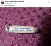 1910 ca. Minneapolis, MN United Petroleum pin knife FB