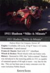 1911 HUDSON Mile-A-Minute Car 22 trading card v1 2025