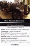 1913 MERCER Raceabout trading card v1 2025