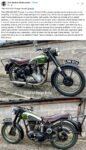1950 BSA B31 Plunger Model motorcycle FB