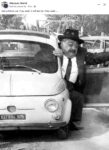 1950s ca. Microcar and big guy FB